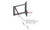 Баскетбольный щит DFC со съёмным регулятором высоты, стекло 6 мм, 120 х 80 см